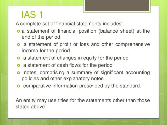 ifrs ias 1 ias 2 how to complete a profit and loss statement