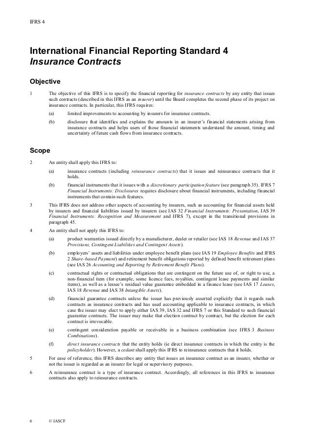 International Financial Reporting Standard 4 IFRS