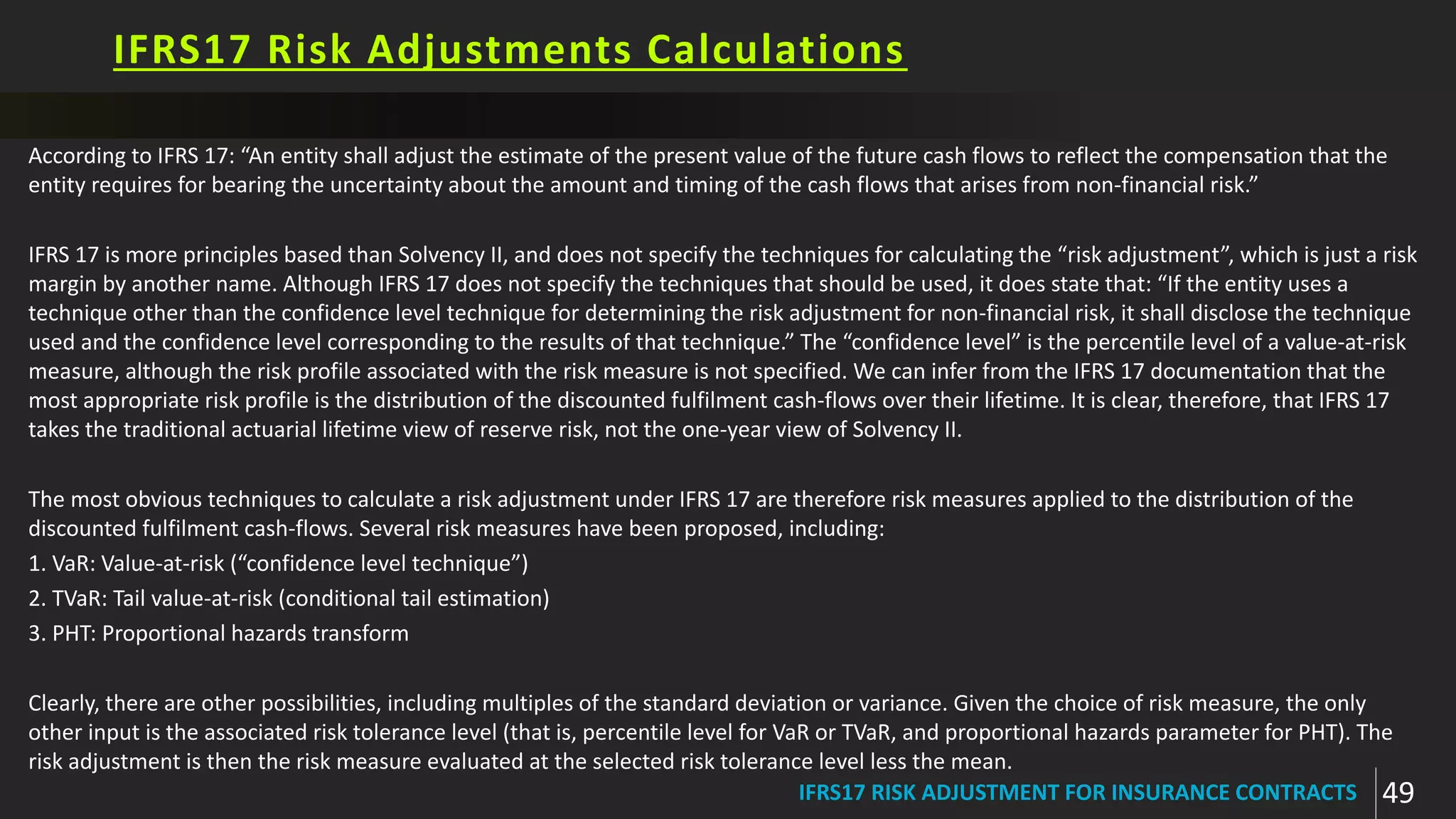 IFRS17 Risk Adjustment modeling | PDF