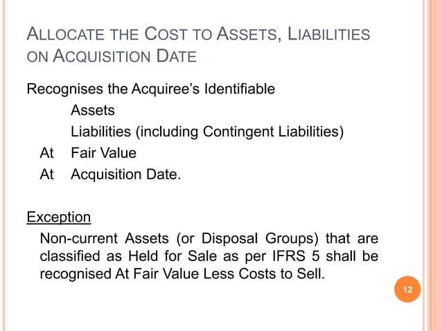 IFRS 3 Business Combinations | PPT | Mergers and Acquisitions ...