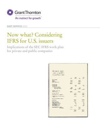 GT - Now what? Considering IFRS for U.S. issuers