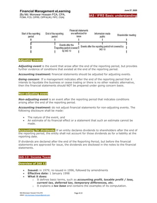 IFRS Fundamentals_Part-1_by Md.Monowar Hossain FCA,CPA,FCMA,FCS,CPFA | PDF