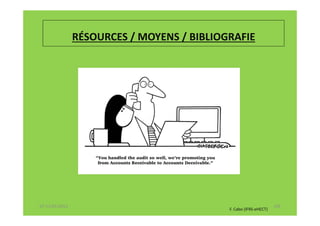 RÉSOURCES / MOYENS / BIBLIOGRAFIE




07-11/01/2013                                                      146
                                            F. Cabo (IFRS-eHECT)
 