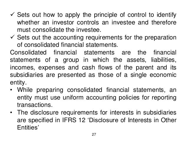 objectives of consolidated financial statements objectives of consolidated financial statements 28 objectives of consolidated financial statements objectives of consolidated financial statements 28