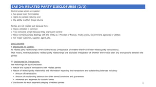 Common Control Disclosures Example Summary Presentation on IFRS | PDF