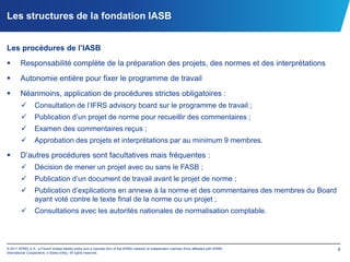 Superviser les procédures de l’IASB et s’assurer qu’elles sont appliquées 