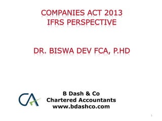 1
B Dash & Co
Chartered Accountants
www.bdashco.com
 