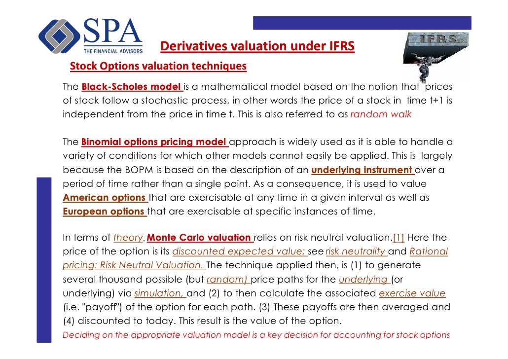 Stock options under ifrs
