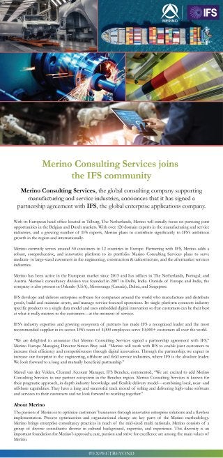 Marino Consulting Services joins the IFS Community