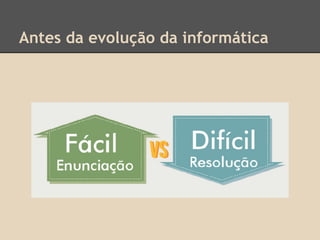 Antes da evolução da informática
 