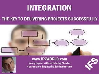 © 2013 IFS
INTEGRATION
THE KEY TO DELIVERING PROJECTS SUCCESSFULLY
www.IFSWORLD.com
Kenny Ingram – Global Industry Director
Construction, Engineering & Infrastructure
 