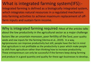 Integrated farming system [IFS] | PPTX