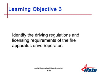 Ifsta aerial apparatus driver operator handbook 2 ed ch 01 the driver ...