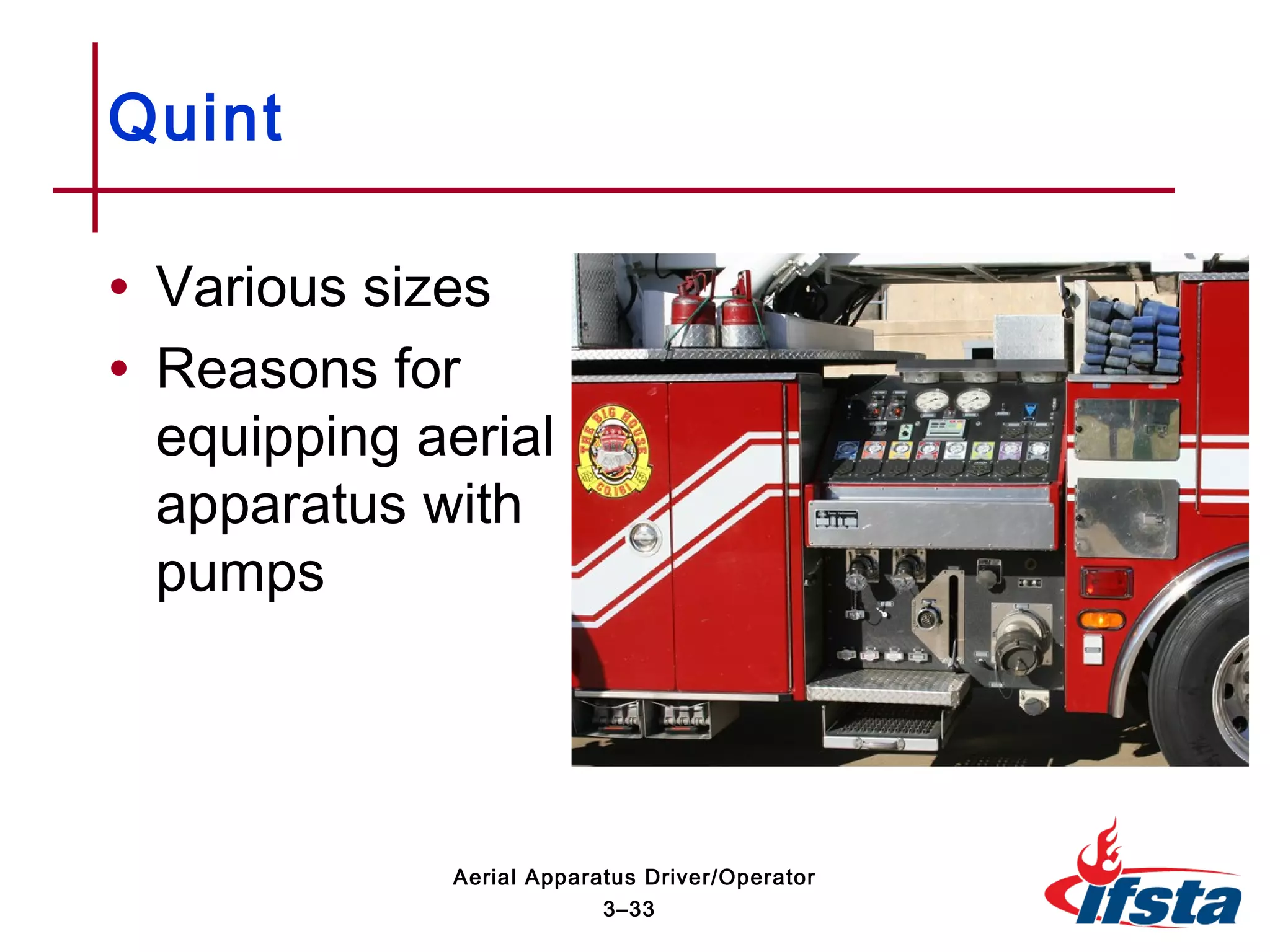 Ifsta aerial apparatus driver operator handbook 2 ed ch 03 types