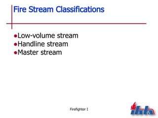 IFSTA Chapter 14 Fire Streams for Firefighting | PPTX