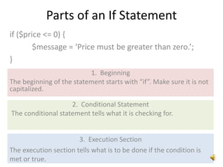 If Statements for PHP | PPT