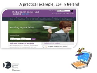 A practical example: ESF in Ireland
 