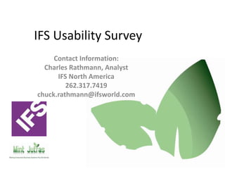  About the Respondents and Their Facilities Respondents to the study were largely senior IT and manufacturing operations personnel.A broad range of industries were represented and included aerospace/ defense,  food and beverage, medical devices, computer systems and peripherals, chemicals, wood and paper, metals,  etc.  