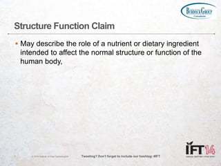 Functional Foods: Making the Claim Fit the Data | PPT