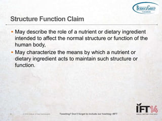 Functional Foods: Making the Claim Fit the Data | PPTX