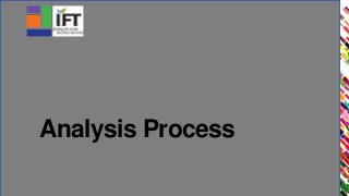 Analysis Process
IFT June 20198
 