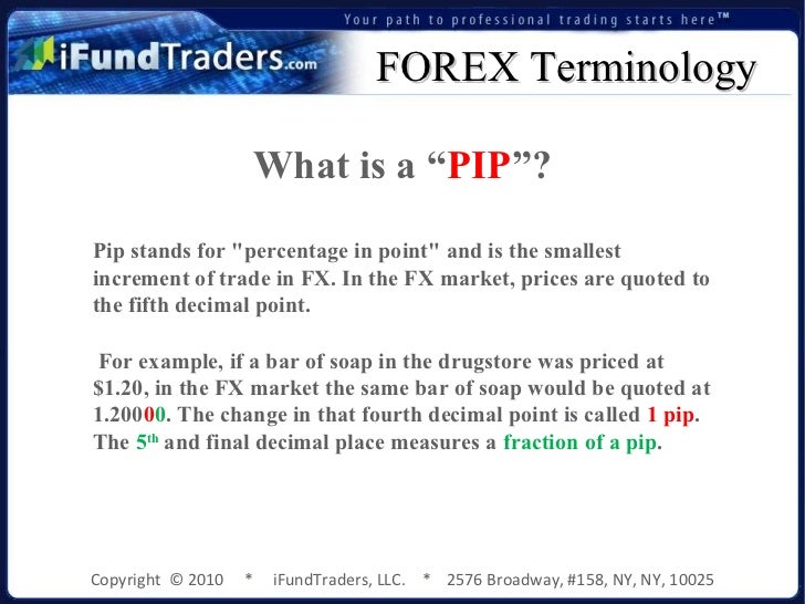 Pip stands for in forex
