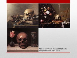 Adriaen van Utrecht-Vanitas-Still Life with Bouquet and Skull (circa 1642) 