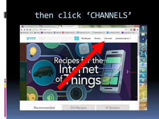 then click ‘CHANNELS’
 