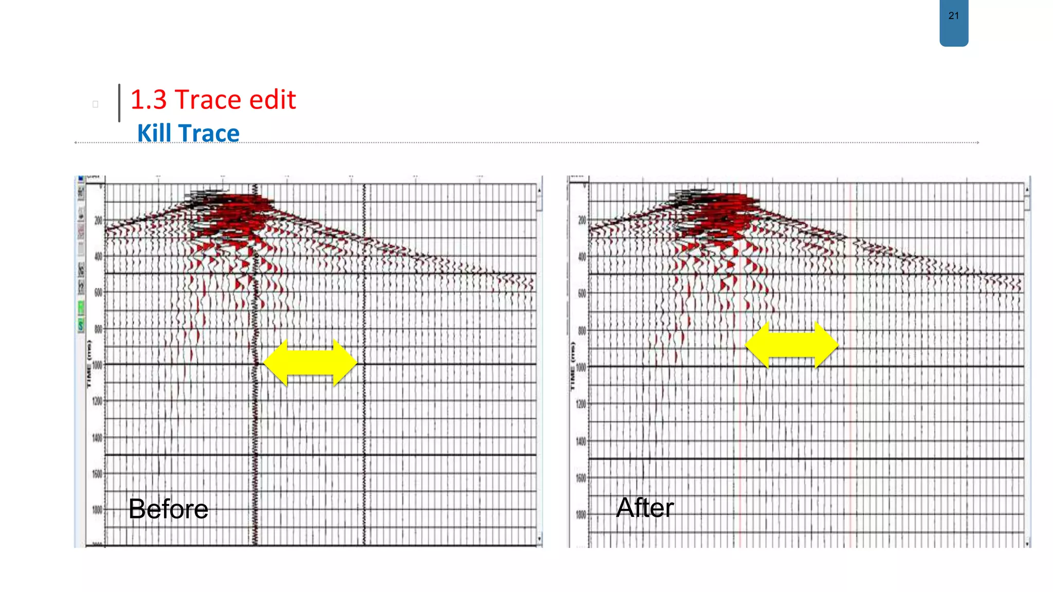 21
1.3 Trace edit
Kill Trace
Before After
 