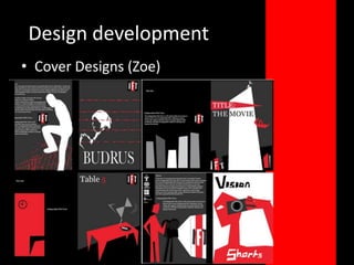 Design development Cover Designs (Zoe)