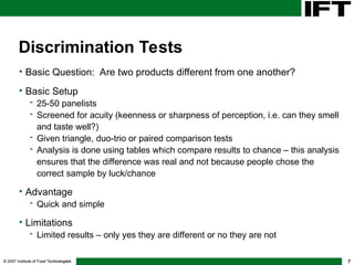 Method Triangle Test Sensory Science 101 Part II: Sensory Evaluation Methods | PPT