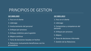 ISO 9001:2015 NUEVO DESARROLLO (COMPARACIÓN CON LA ISO 9001:2008)