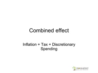 Combined effect
Inflation + Tax + Discretionary
Spending
 