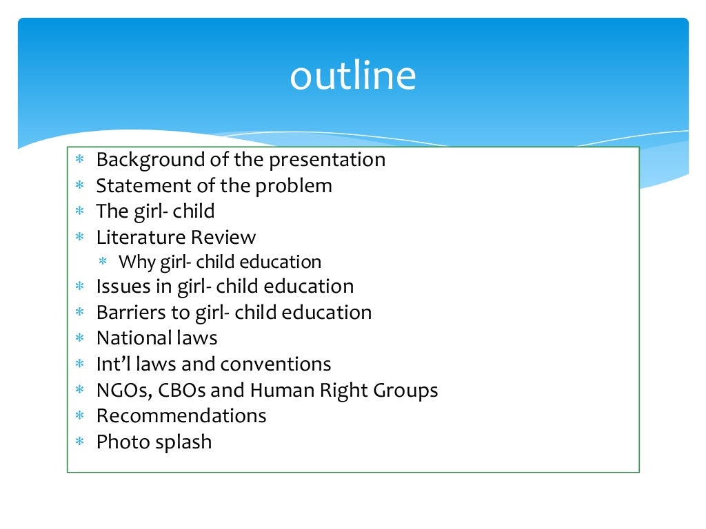 Girl Child Education In Nigeria Policy Issues And Challenges