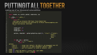 PuttingitallTogethermaking use of our discovered vulnerabilities
 