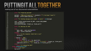 PuttingitallTogethermaking use of our discovered vulnerabilities
 