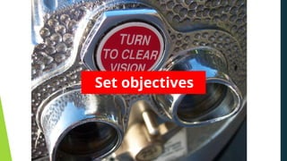 Set objectives 
 