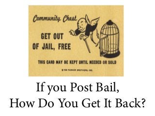 If you Post Bail,
How Do You Get It Back?
 