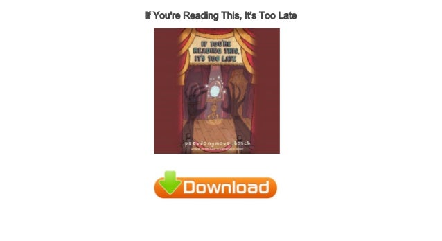 If Youre Reading This Its Too Late Free Audio Books Trial