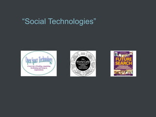 “Social Technologies”
 