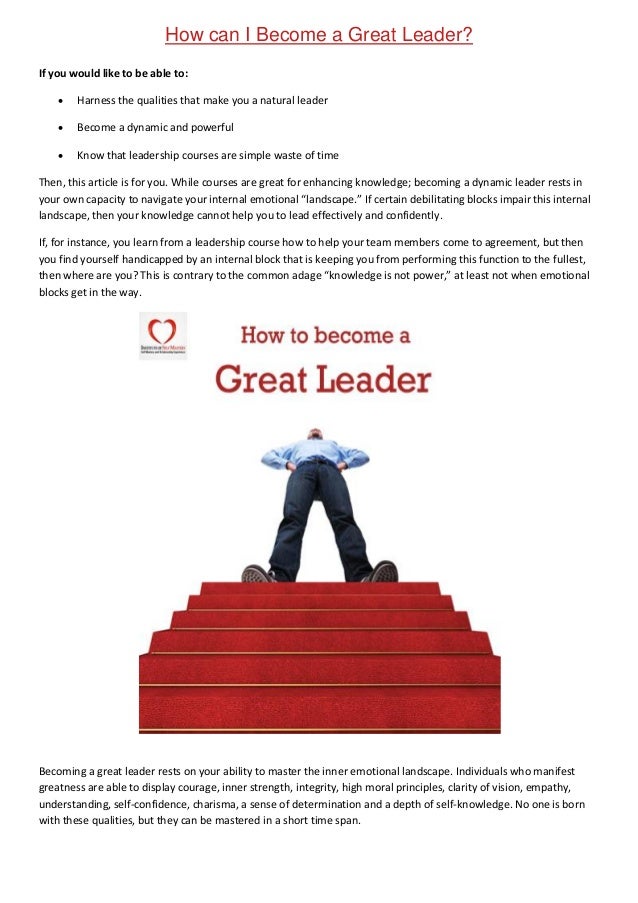 Role of an Organizational Leader