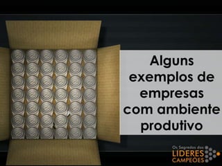 Alguns
exemplos de
empresas
com ambiente
produtivo
 