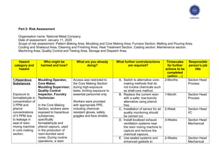 Igc2 Risk Assessment Example IG2 Hazards : Risk Assessment : Risk Handling | DOCX