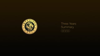 Three Years
Summary
’13 ’14 ’15
 