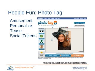 People Fun: Photo Tag Amusement Personalize Tease Social Tokens http://apps.facebook.com/supertagphotos/ 