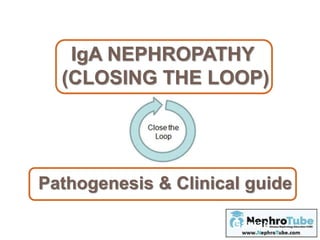 IgA NEPHROPATHY
(CLOSING THE LOOP)
mm
m
m
m
m
Pathogenesis & Clinical guide
Mohammed Abdel Gawad
 