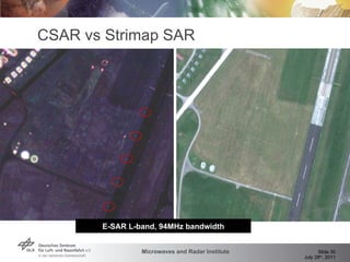 CSAR vs Strimap SAR E-SAR L-band, 94MHz bandwidth 