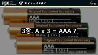 3장. A x 3 = AAA ?
3장. A x 3 = AAA ?
http://www.shopclues.com/aaa-batteries-set-of-20pcs.html
 