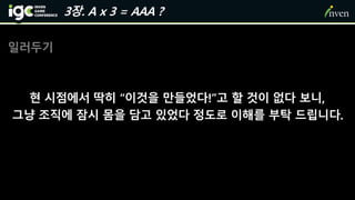 3장. A x 3 = AAA ?
일러두기
현 시점에서 딱히 “이것을 만들었다!”고 할 것이 없다 보니,
그냥 조직에 잠시 몸을 담고 있었다 정도로 이해를 부탁 드립니다.
 