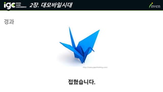 2장. 대모바일시대
경과
접혔습니다.
http://www.paperfolding.com/
 
